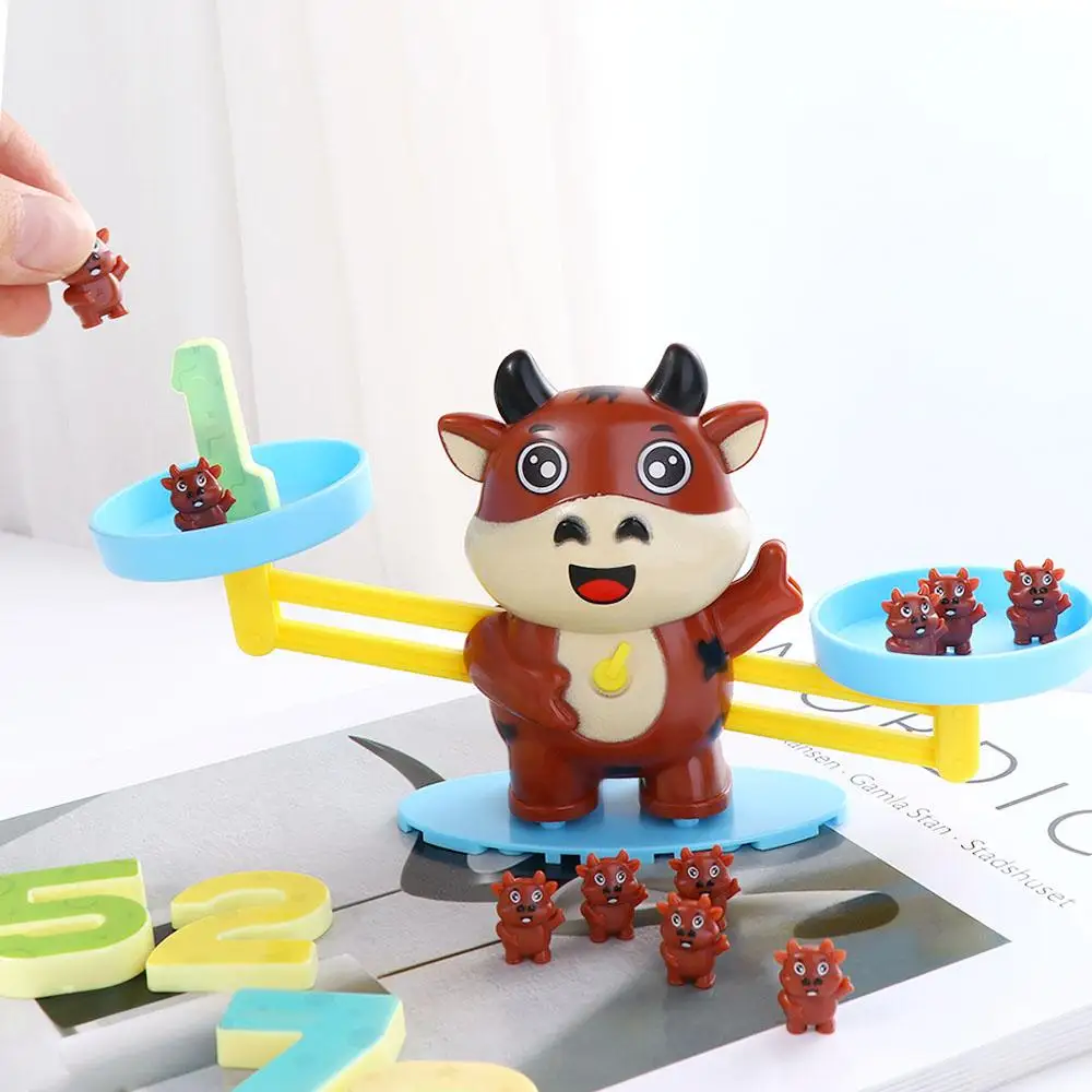 Toy Learning Toys Educational Toy Cartoon Animals Smart Monkey Balance Scale Math Toy Number Board Game Educational Math Toy