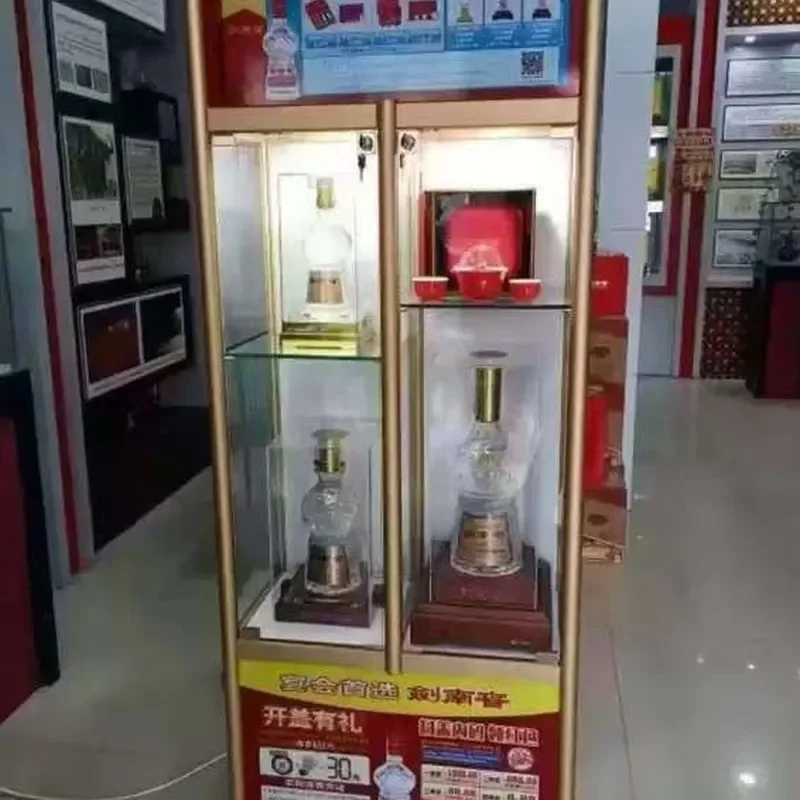 for High-end Aluminum Alloy Sample Display Cabinet Glass Showcase for Foreign Assembly Beautiful Durable Quality Jewelry