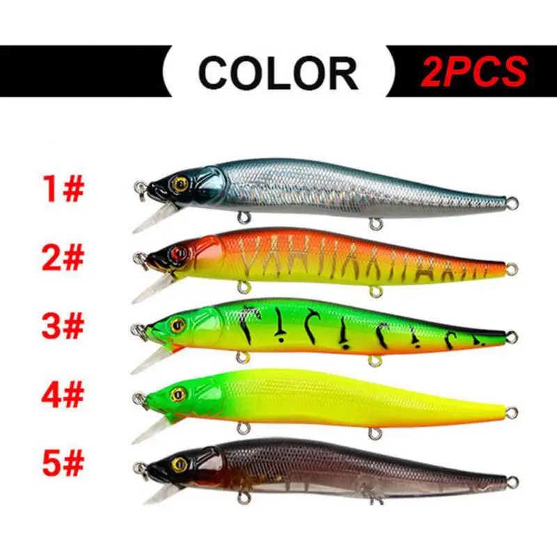 2PCS 115mm 14g Minnow Fishing Lure Isca Artificial Hard Bait Trolling Wobblers on Pike Crankbait Pesca Carp Peche Tackle