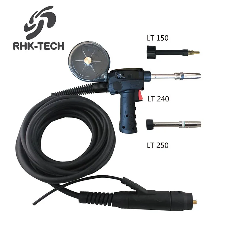 

RHK LB240 Euro Adaptor Aluminium 220A CO2 Wire Drawing Type 8M Cable MIG Welding Torch Spool Gun