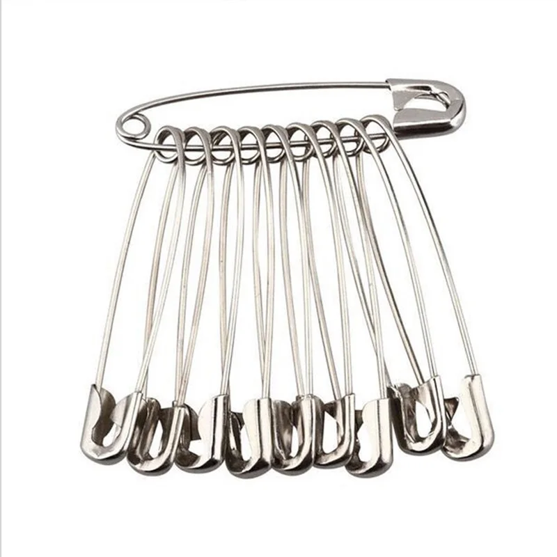 50pcs/Lot High Quality Stainless Steel Safety Pins DIY Sewing Tools Accessory Needles Large Safety Pin Small Brooch Wholesale