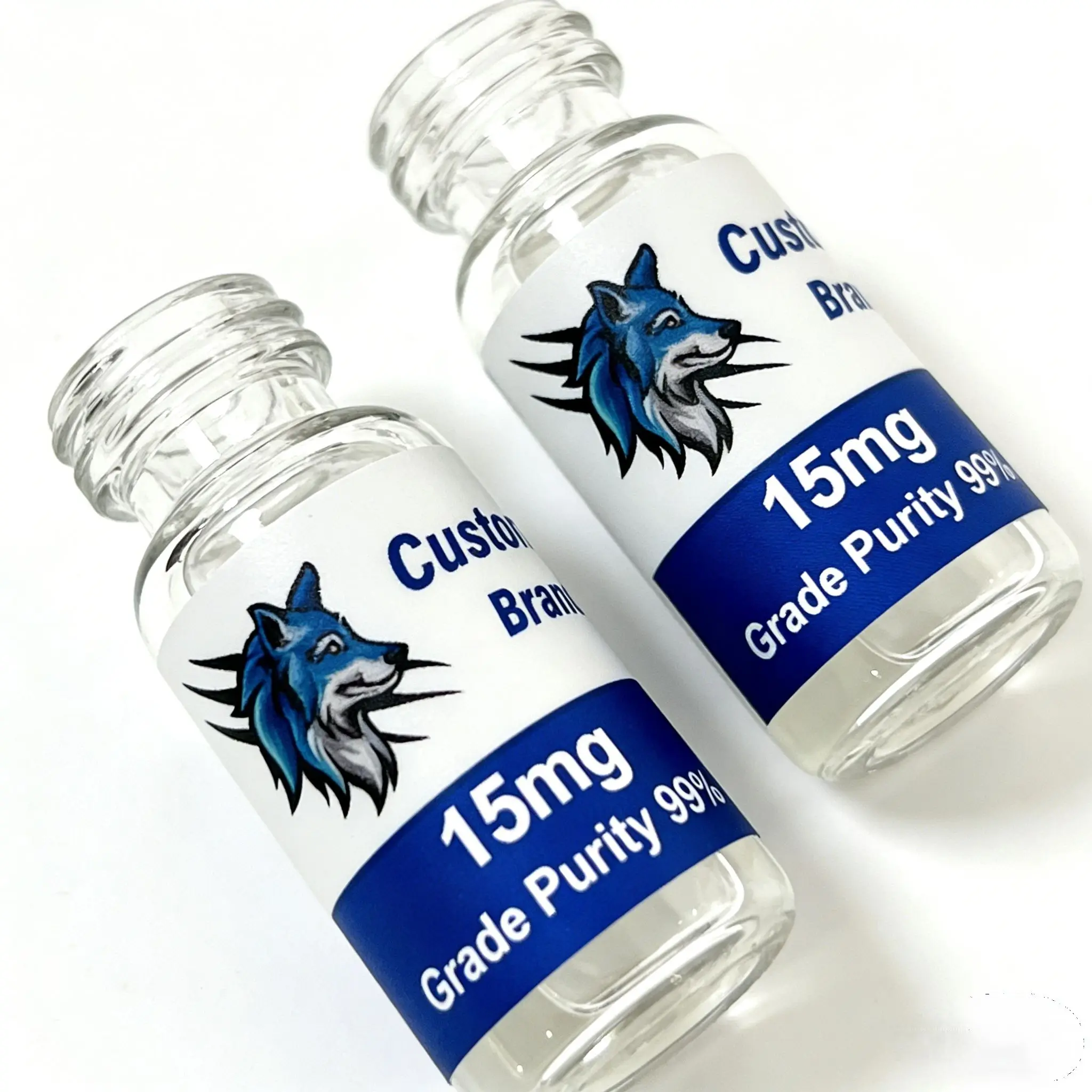 Custom 5ml Peptide Vial Stickers UV Resistant Vinyl Labels For Laboratory Sample Tube Packaging - Detail 1