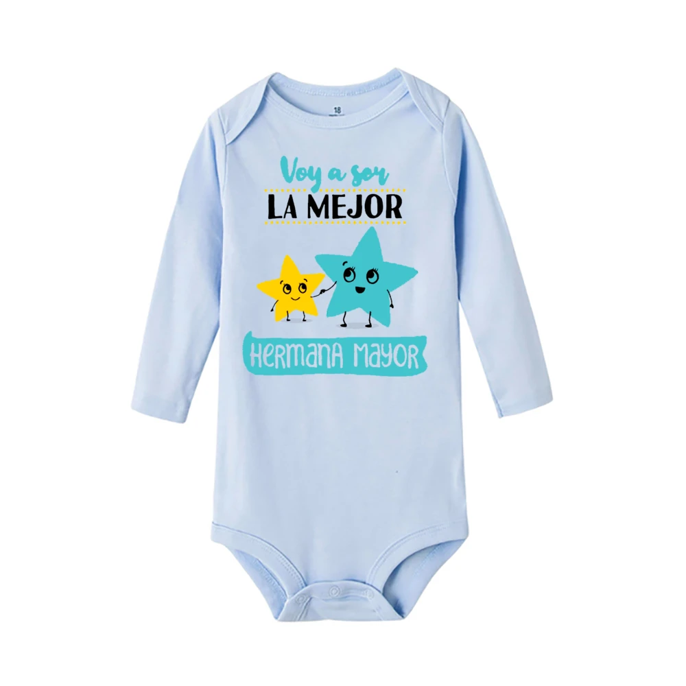 Im Going To Be The Best Big Sister Baby Bodysuit Long Sleeve NewBorn Romper Toddler Jumpsuit Pregnancy Announcement Clothes