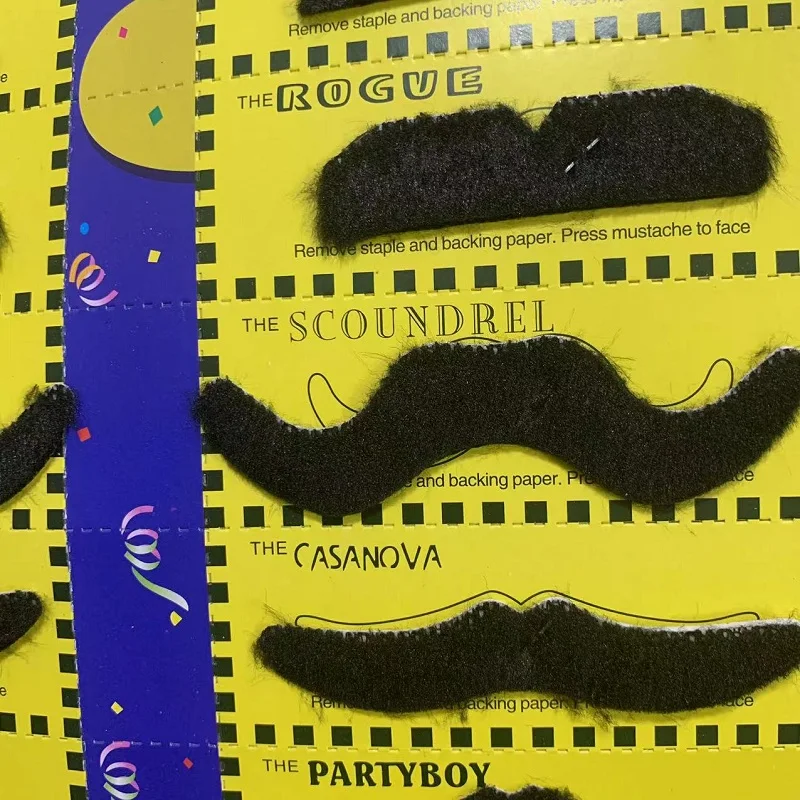 Dzieci dorosły bal przebierańców zabawny kostium Halloween Cosplay sztuczna broda fotobudka rekwizyty 12 sztuk zabawna sztuczna naklejka z wąsami