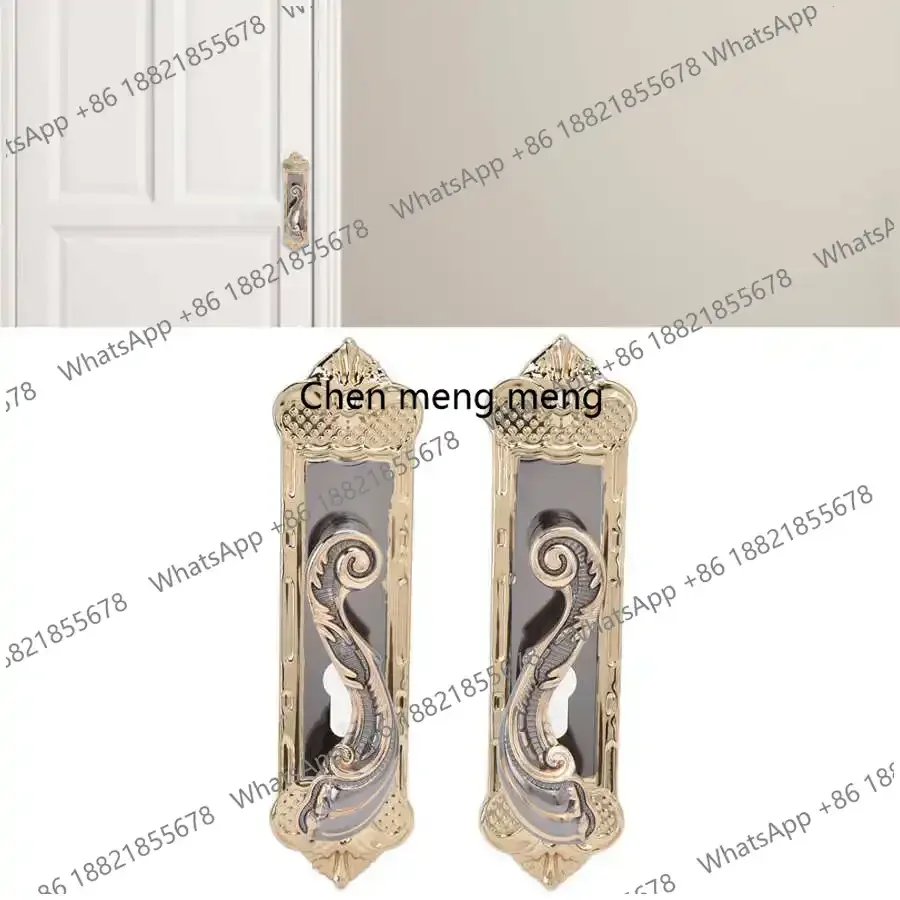 

Manganese Steel Silent Bedroom Door Handle Lock European Style Reversible Interior Exterior Home Security Hardware