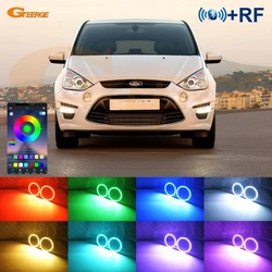 For Ford Galaxy II WA6 S-Max S Max 2006-2014 BT App RF Remote Control Multi-Color Ultra Bright RGB LED Angel Eyes Kit Halo Rings