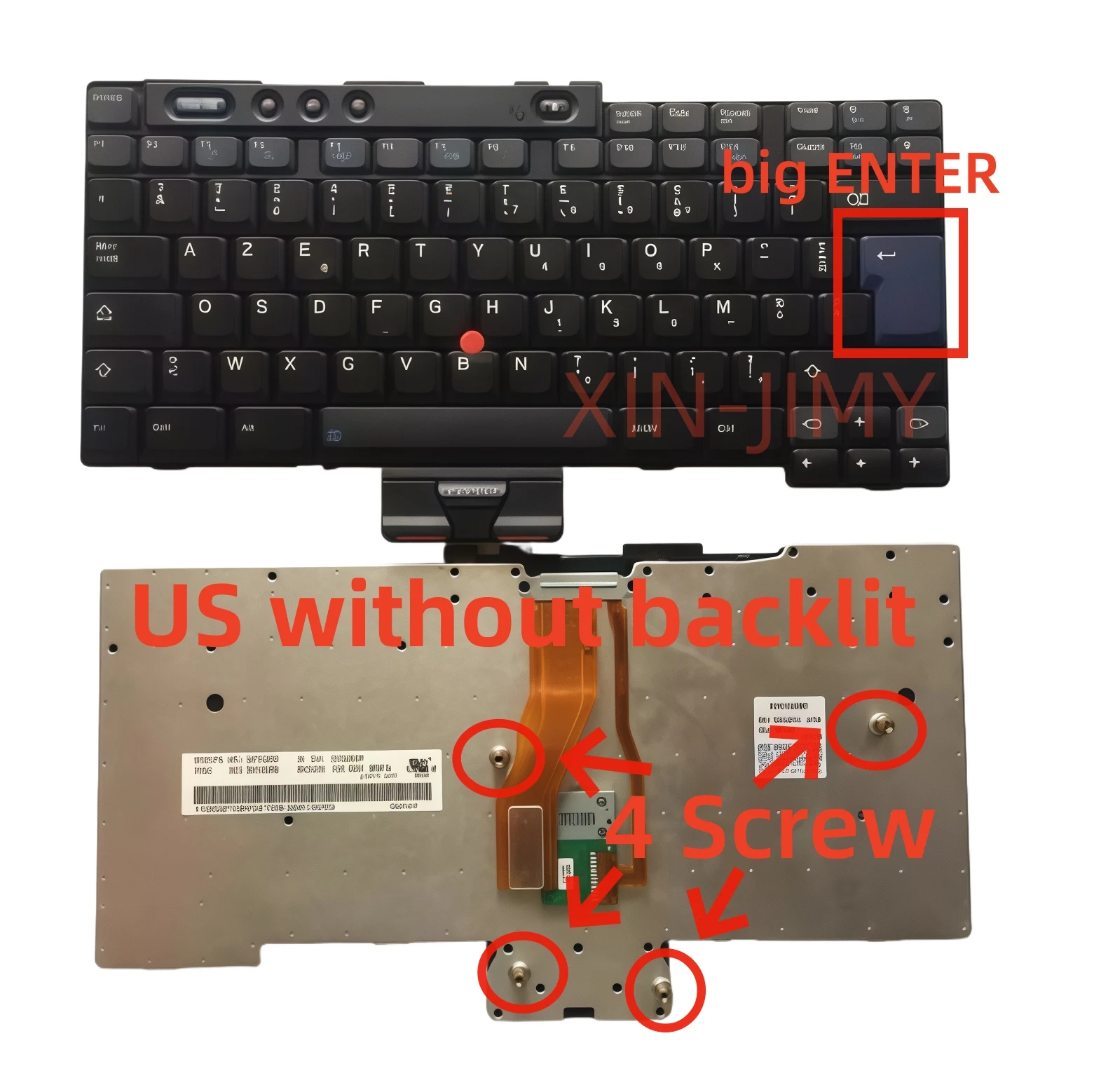 

US black Laptop keyboard For IBM 14" T40 T41 T42 T43 T42P T43P Notebook without backlit No-Pointer 4 Screw keyboard