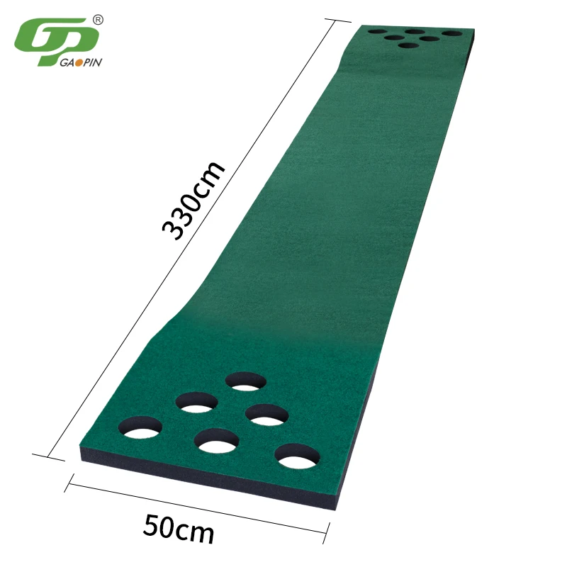 Mata do gry w golfa Putting Mat Putting Green Pomoc treningowa do gry w golfa na świeżym powietrzu Użyj 2 miotacza 6 piłek golfowych