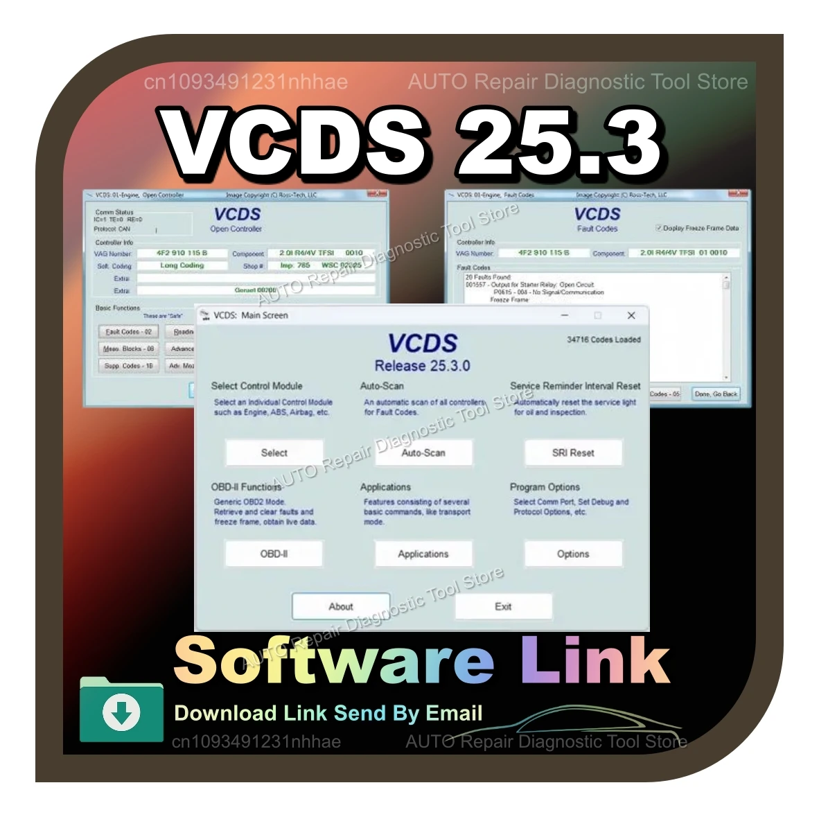 تحديث جديد لـ البرنامج VCDS VAG COM Obd2 الماسح الضوئي HEX V2 واجهة USB لـ V/W AU/DI Sko/da Se/at Unlimited VINs متعدد اللغات VAGCOM