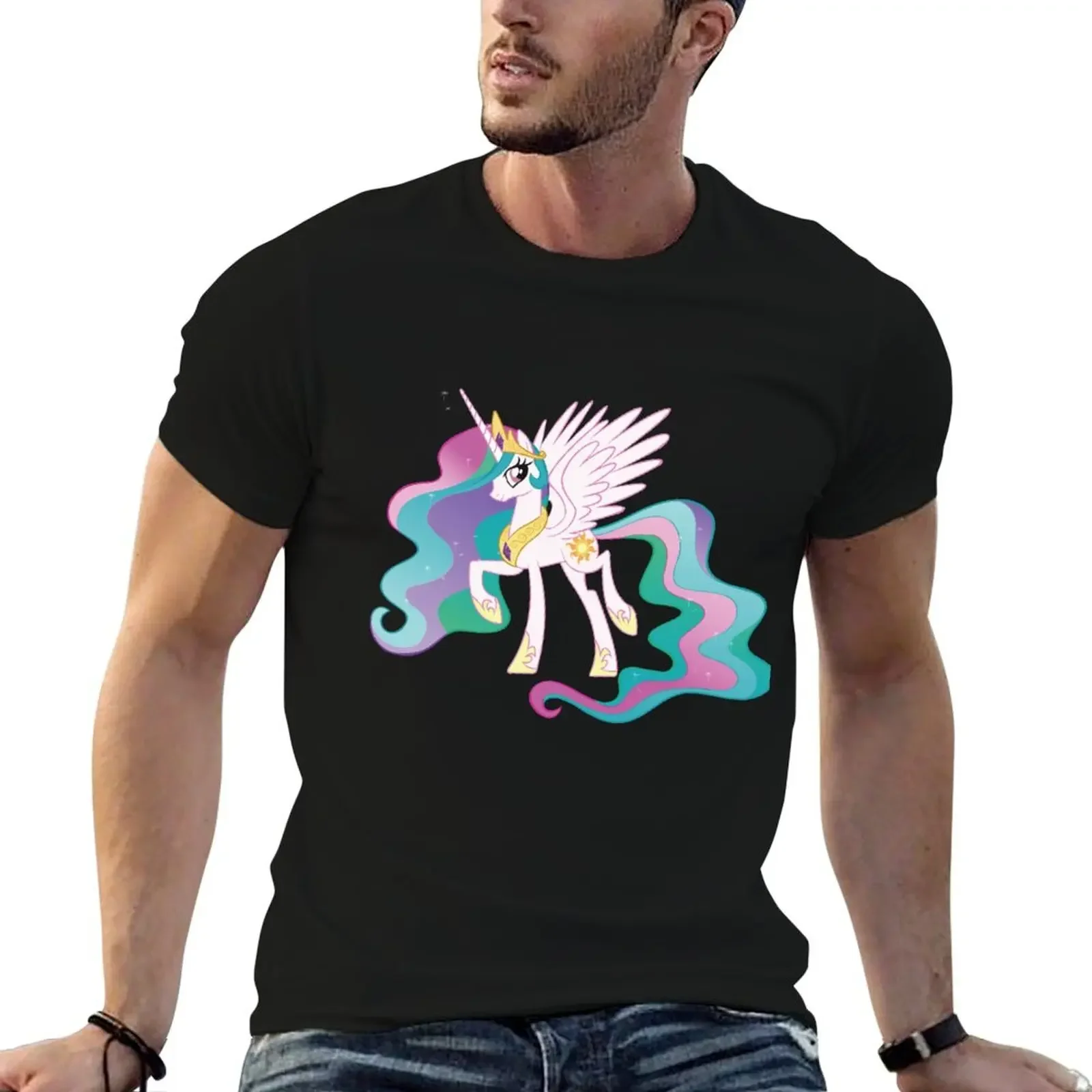 

Princess Celestia T-Shirt vintage graphic tee anime clothes cute clothes man clothes big and tall t shirts for men