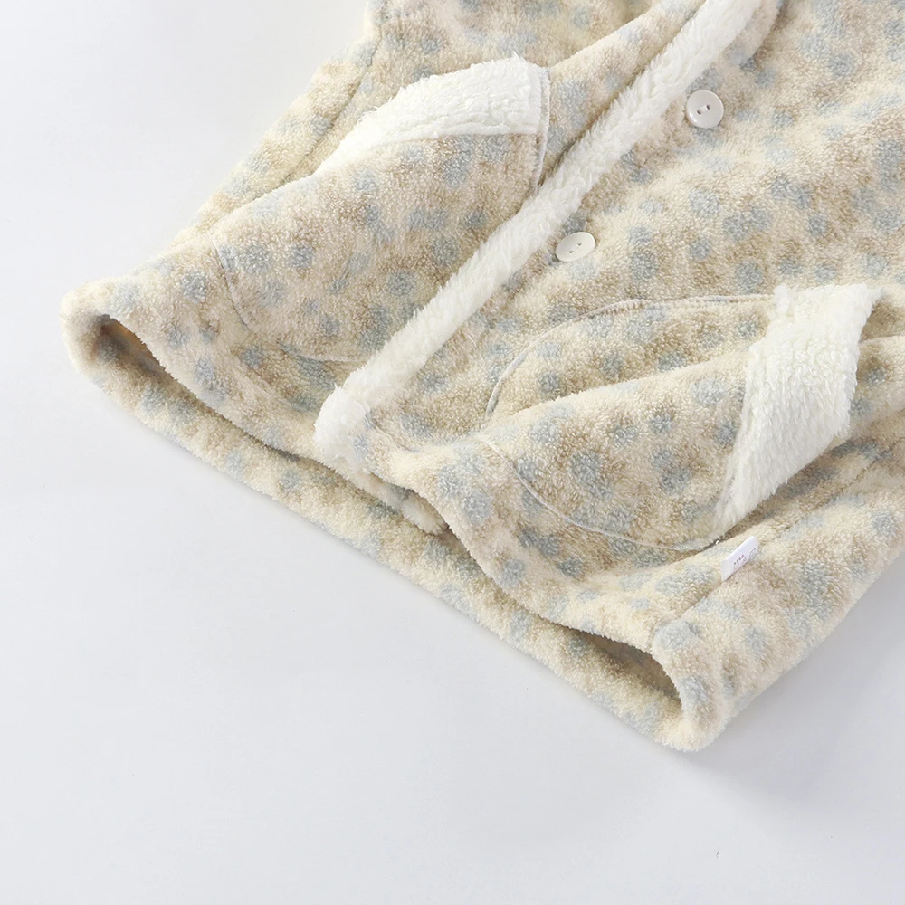 1-12T Winter Fleece-gefüttertes Mädchen-Homewear-Set Kinder-Pyjamas für Jungen Kinder-Sets und Outfits Kinderkleidung Mädchen 2-teilig – Detail 10