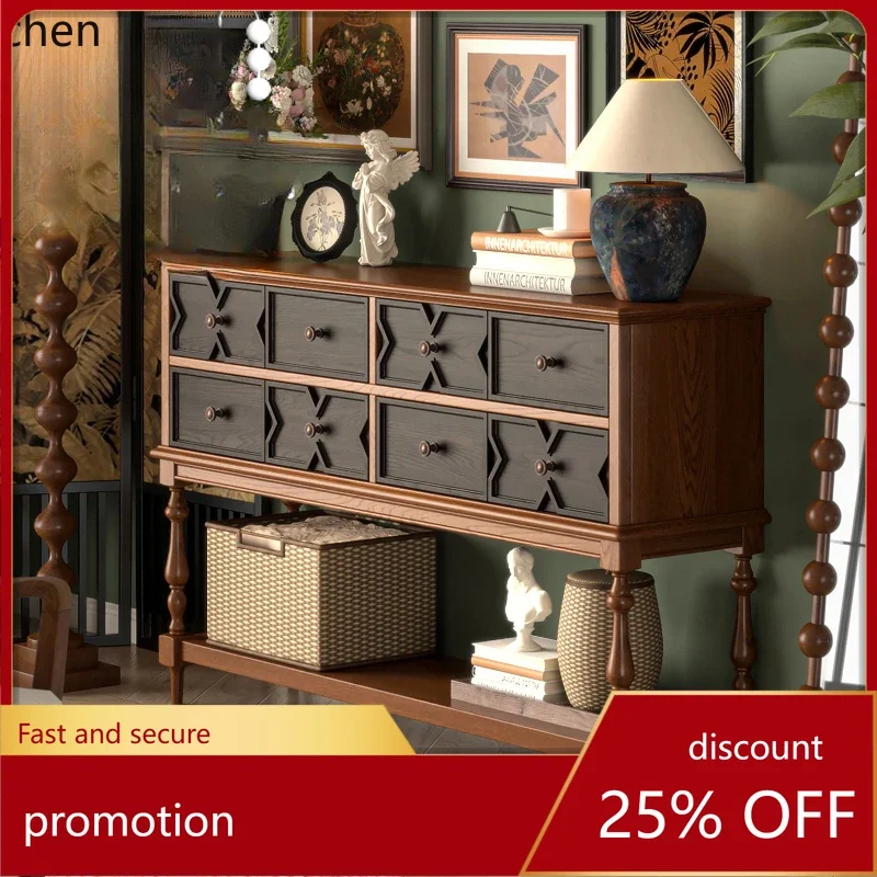 i5.15 living room aisle antique chest cabinet, porch cabinet, partition cabinet, foyer against the wall storage table retro