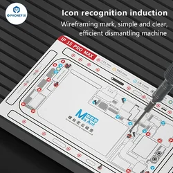 MaAnt Cuscinetto morbido flessibile magnetico per posizionamento a vite per iPhone X-15 Pro Max Strumenti di riparazione per smontaggio Supporto per vite Pad grafico