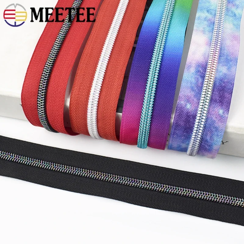 3Meter 5# Sewing Nylon Zippers Tape for Bag Purse Pocket Coil Plastic Zipper Replacement Zips Repair Kit DIY Garment Accessories