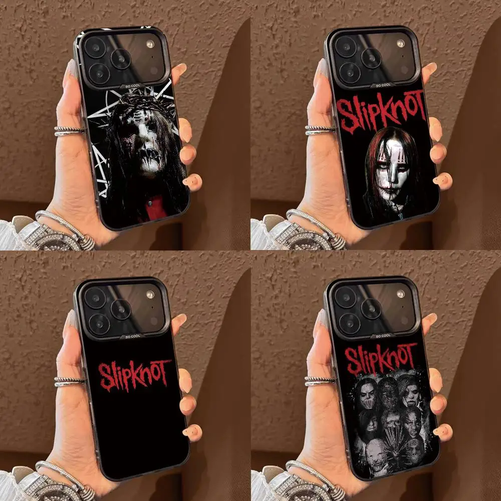 Band S-Slipknot-es Rock Phone Case For iPhone 17,16,15,14,13,12,11 Plus,Pro Max,XS,Colored Silver Plated Inside Cover