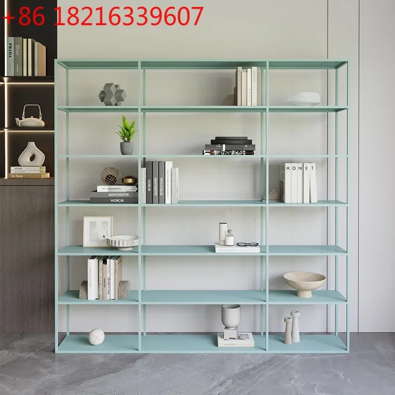 TAO Custom. Library Bookshelf Steel Floor Shelf Iron Office Shelf Multi-Layer Display Shelf Partition Household Bookcase