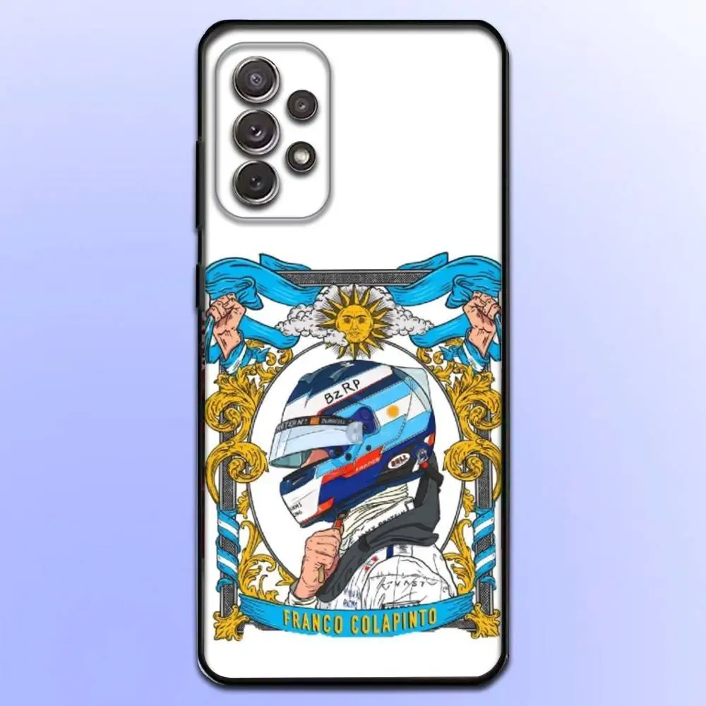 حافظة هاتف 43 F-Franco C-Colapinto لهاتف سامسونج S25، S24، S21، S22، S23، S30، Ultra، S20، Plus، Fe، Lite، Note، 10,9,5G غطاء أسود