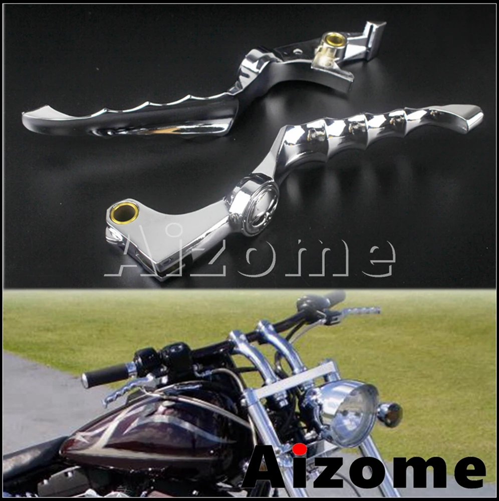 Motorcycle Aluminum Brake Clutch Skull Skeleton Handle Levers For Honda VT VTX VF CB 600 750 1100 1300 VT600C Shadow Aero CB750