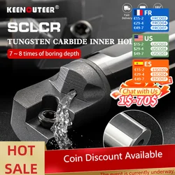 SCLCR06/09 Internal Cooling Turning Tool Tungsten Steel Screw Boring Bar CCMT06/09 CNC Carbide Blade Lathe Tool Set