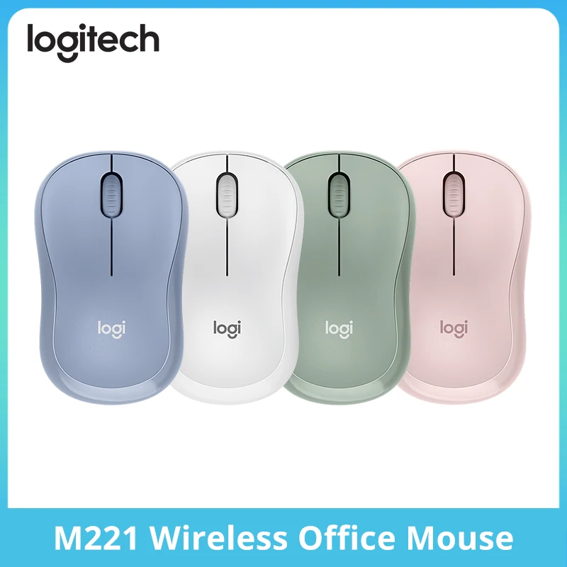 Original Logitech M221 Noiseless 2.4ghz Wireless Mute Silent Computer Mice Pc Bluetooth Ergonomic Optical Portable Mini Mouse