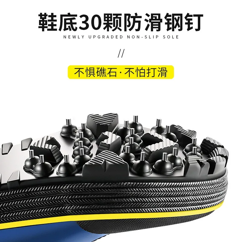 Waterproof Fishing Boots for Men, Non-Slip Steel Nails, Outdoor Rubber, Wear Resistant, Anti Slippery Shoes, Sea Reef, 30