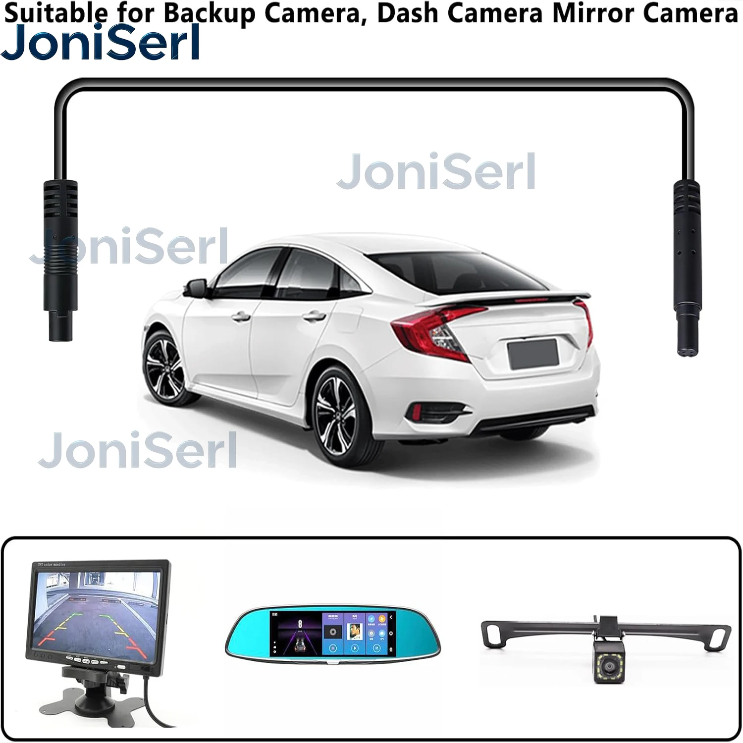 4/5/6/8/10 Pin Extension Cord Dash Cam Backup Camera Extension Cable Mirror Cam Extensions Adapter Wire for Car SUV Trailer