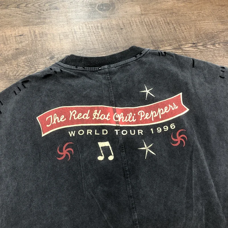 SAINT OF MICHAEL Fashion Vintage Clothing Streetwear Summer 100%Cotton Hole Tops Loose Oversized Printed Casual Vest For Men