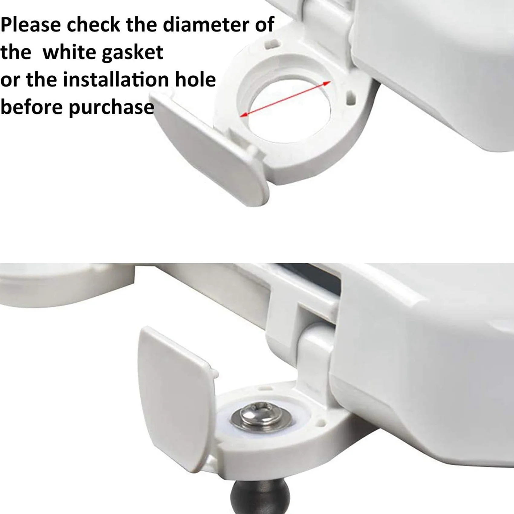 HLZS-8 Pack Toilet Seat Screws Toilet Seat Hinges Bolt Expanding Rubber Top Nuts Screw Fixings Fix WC Blind Hole Fittings