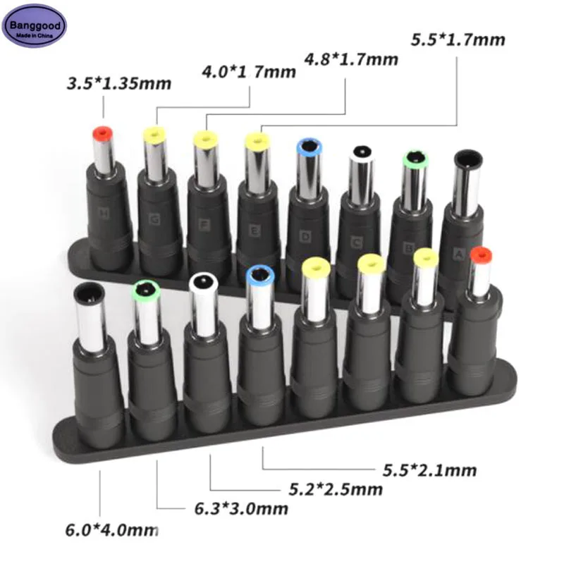 

8PCS Universal Laptop AC DC Connector Charger Adapter 5.5*2.5mm Female To 3.5*1.35mm 5.5/4.8/4.0*1.7mm 5.5*2.1/2.5mm 6.3*3.0/4mm