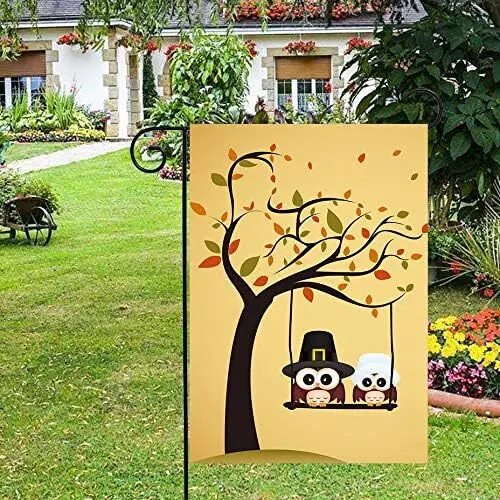 Cute Owl Tree Garden Yard Flag 12
