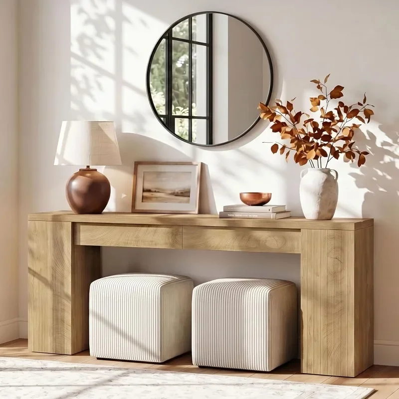 Tribesigns 78.7-Inch Extra Long Console Table for Entryway, Narrow Sofa Table Behind Couch for Living Room,  Entrance view 3
