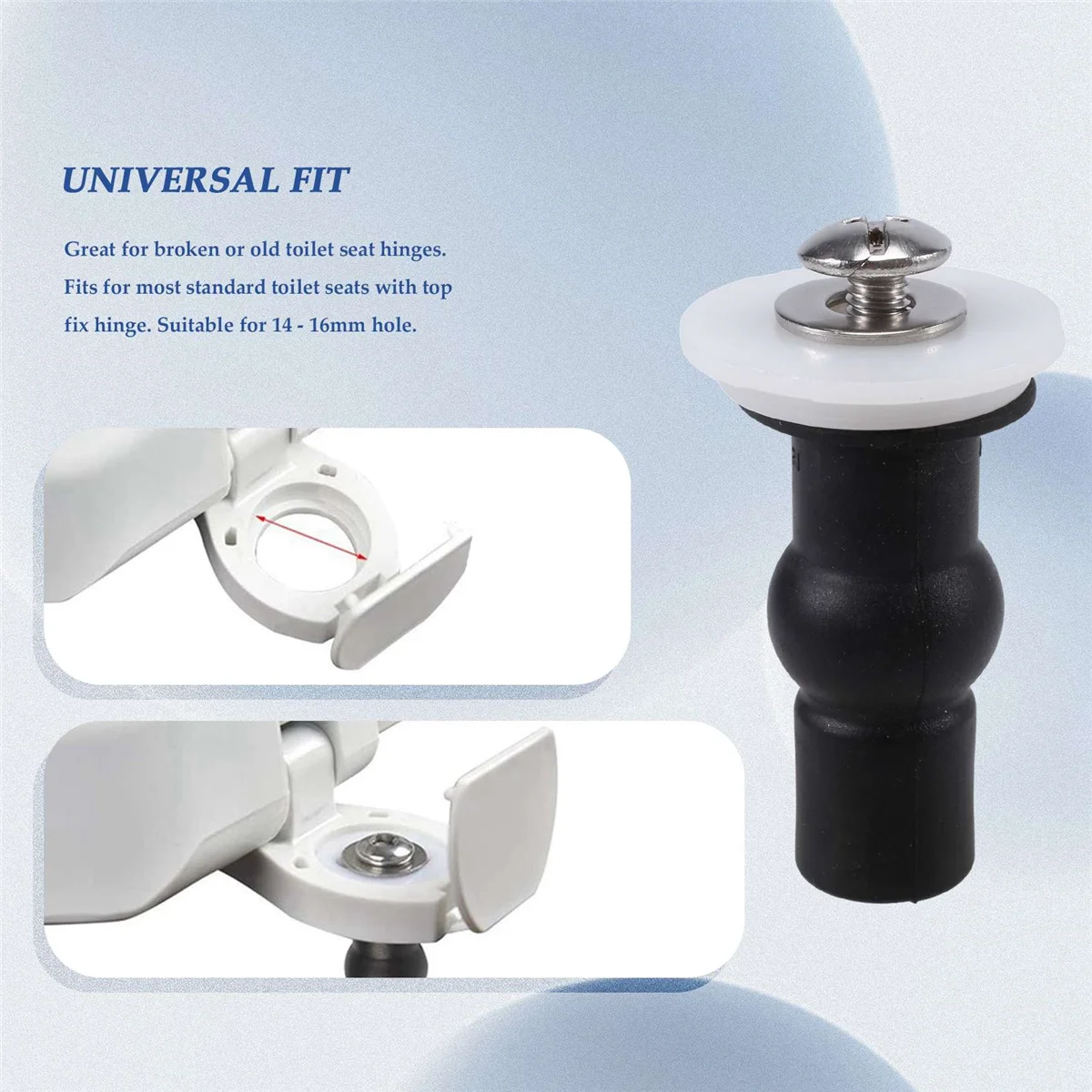 جديد 4 حزمة مسامير مقعد المرحاض مفصلات مقعد المرحاض الترباس توسيع المطاط العلوي المكسرات المسمار المثبتات إصلاح مرحاض تركيبات ثقب أعمى