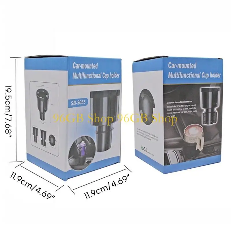 96GB Car Cup Holder Extender With Adjustable Offset Base Fits Most Cup Holders, Car Cup Holder Extender