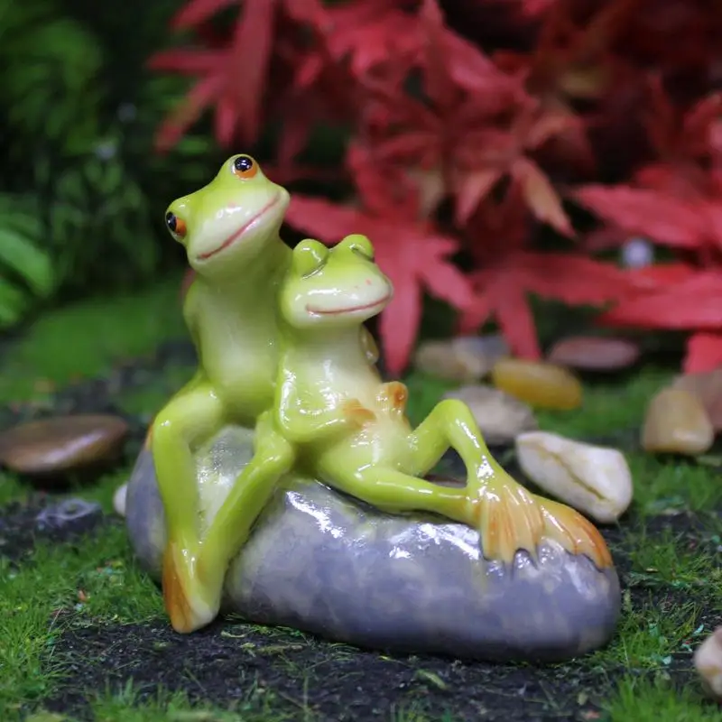 2026 Simulation Mini Frogs Resin Ornament Miniature Figurine Landscaping Home Garden Decoration Micro Landscape Terrarium Craft