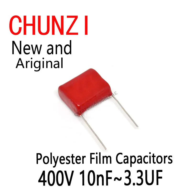 

50 шт. = 10 значений * 5 шт. металлизированные полиэфирные пленочные конденсаторы CBB в ассортименте 400 В 10 нФ ~ 3,3 мкФ