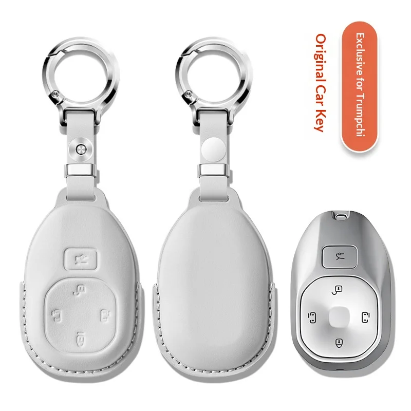 For Trumpchi GS3 car key cover first-layer cowhide high-end key case buckle interior modification