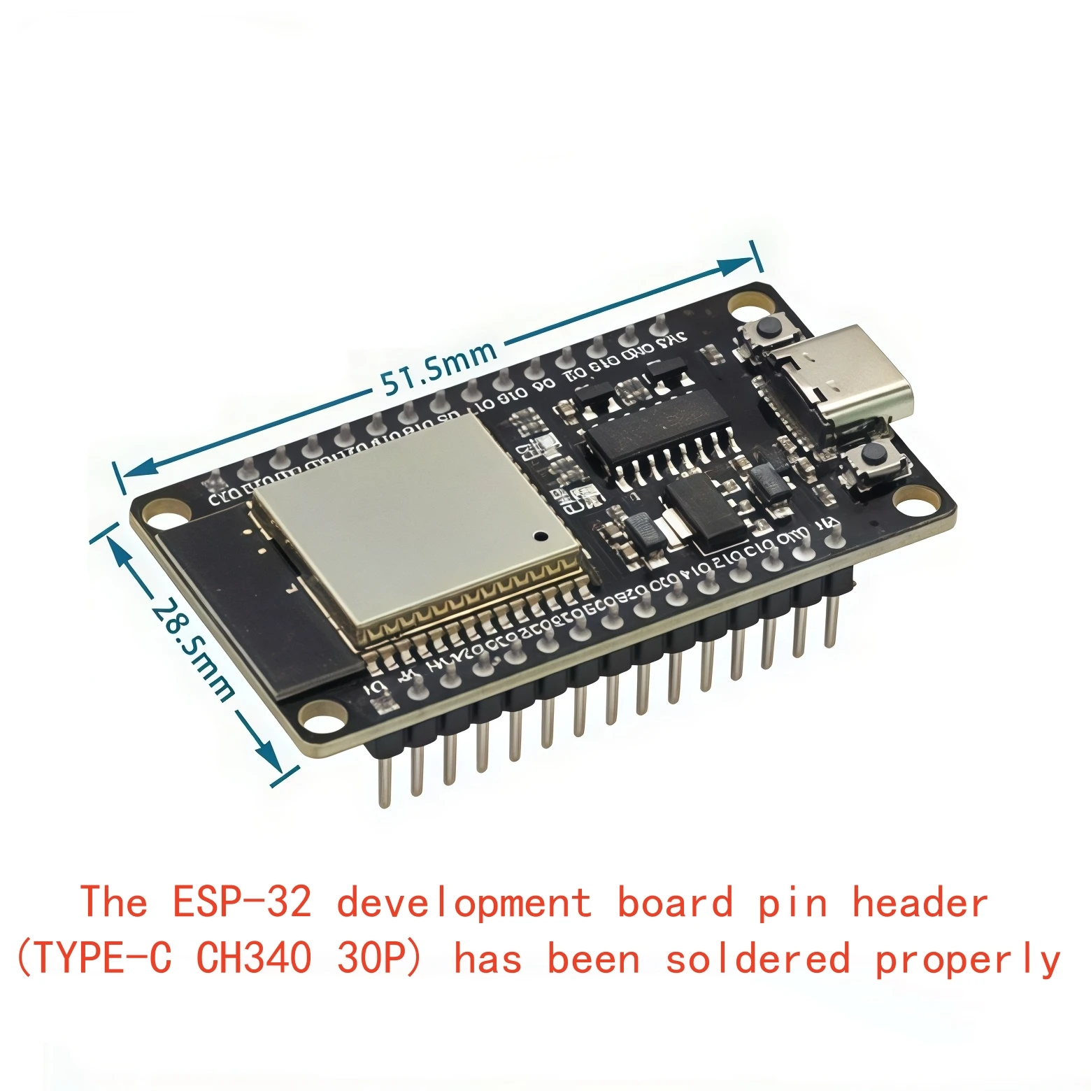 ESP-32 Entwicklungsboard WIFI+Bluetooth 2-in-1 Dual-Core-CPU Niedriger Stromverbrauch ESP32 ESP-32S 2,4 GHz – Detail 5