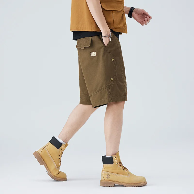Men's Summer Loose Casual Comfortable Breathable Pure Cotton Short Pants Cargo Shorts Cityboy Plus Size Techwear Shorts