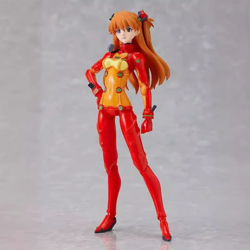 Anime New Century Evangelion Asuka Transfiguration Battle Suit Surrounding Characters Standing Models Handmade Decorations Toys