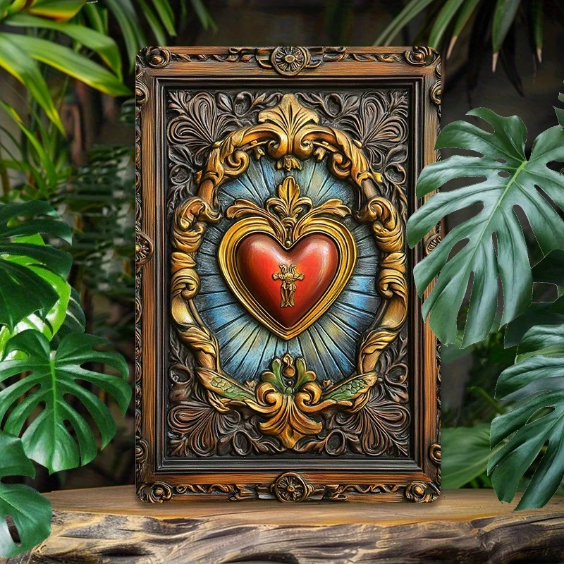 

Sacred Heart Aluminum Wall Art, Vintage Metal Tin Sign for Home & Office Decor, Easy Install, Perfect for Room Decor