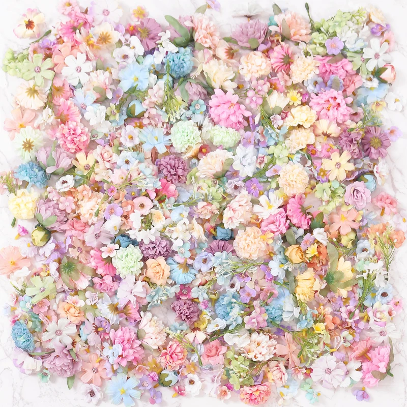 20/50 Stück Künstliche Blumen aus Seide, Kunstblumenköpfe für Heimdekoration, Hochzeit, Brautdekoration, DIY-Bastelarbeiten, Party-Girlanden-Zubehör – Detail 3
