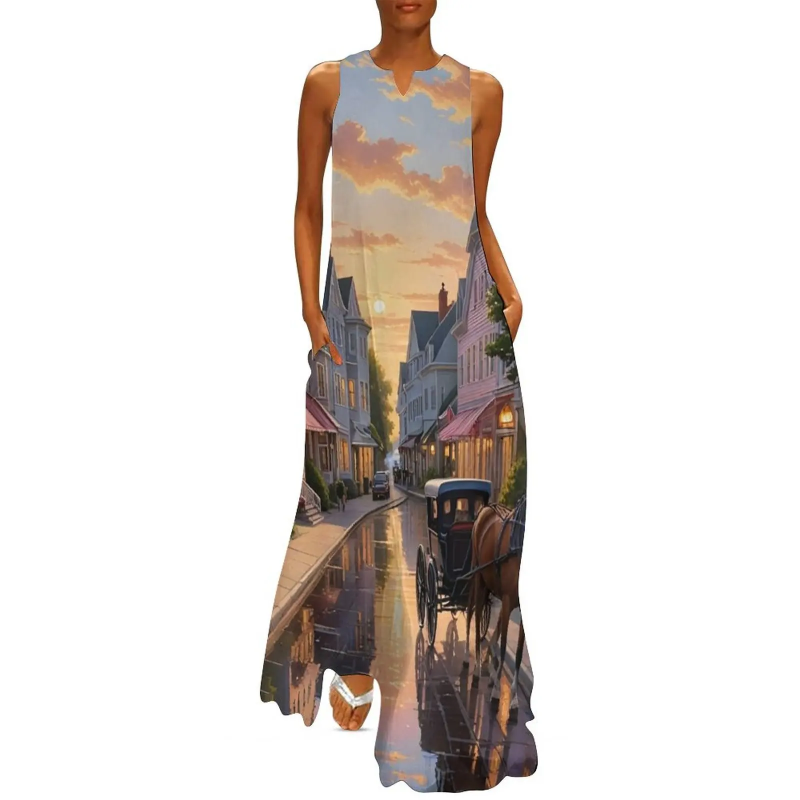 

Mackinac Island, Michigan: Sunset Victorian Charm Long Dress Dresses for wedding party dresses korean style summer women's suit