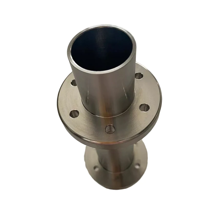 Titanium Double Flange Connection Pipe Custom Titanium CNC part