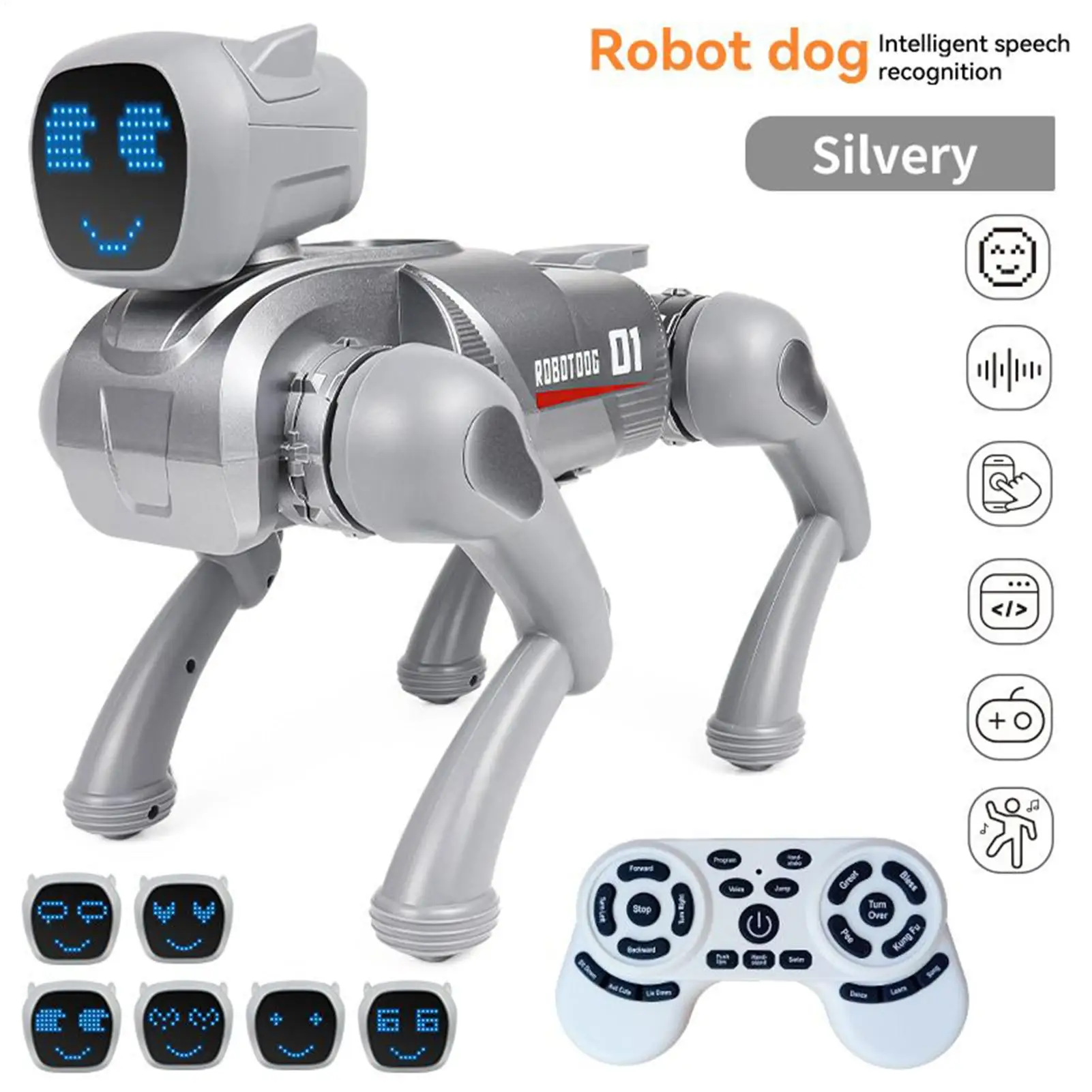 Robot Intelligent chien voix réaliste jouets éducatifs Intelligent marche Robot chiens animaux de compagnie pour enfants filles maison voyage intérieur