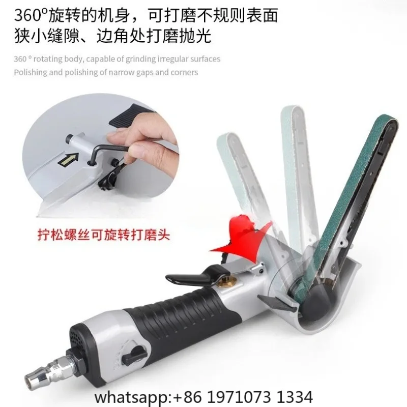 Pneumatic sanding machine, pneumatic belt polishing machine, welding seam polishing, rust removal, workpiece burr cleaning