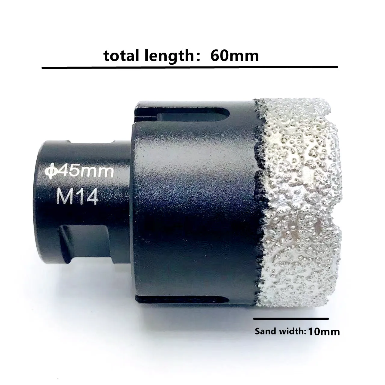 Mèche de perçage en diamant brasé à sec M14, pour le perçage de carreaux de porcelaine, de marbre, de pierre, scie à trous pour meuleuse d'angle