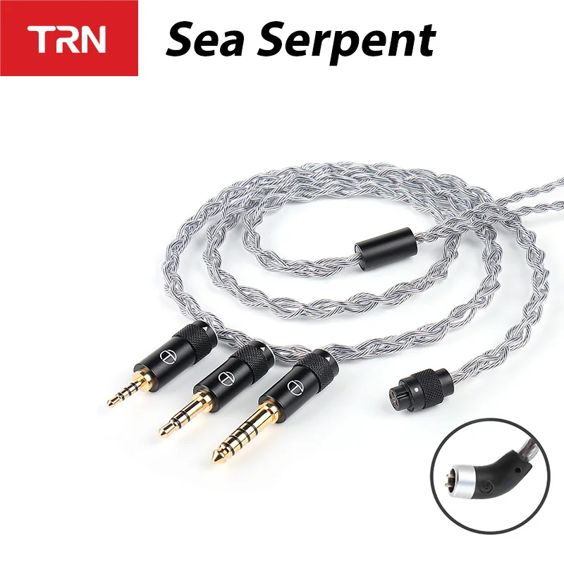 TRN Sea serpent 4 core สายทองแดงผสมเงินสายหูฟังโทรศัพท์อัพเกรด