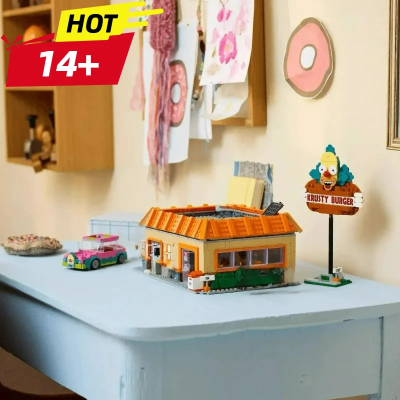 En STOCK, 1635 Uds., bloques de modelo de construcción MOC City Krusty Burger aptos para 10352 para niños, juego de regalo de Navidad