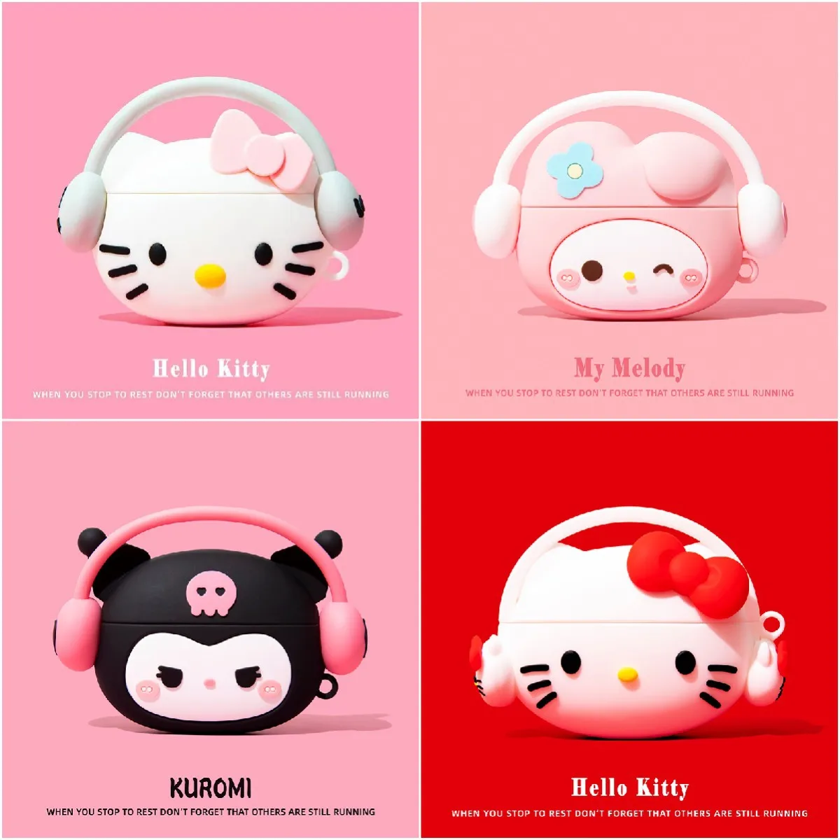 Funda de auriculares Kawaii Sanrio Airpdos1 2 Pro3 Hello Kitty Apple, carcasa protectora inalámbrica Bluetooth, lindo regalo de vacaciones para niñas