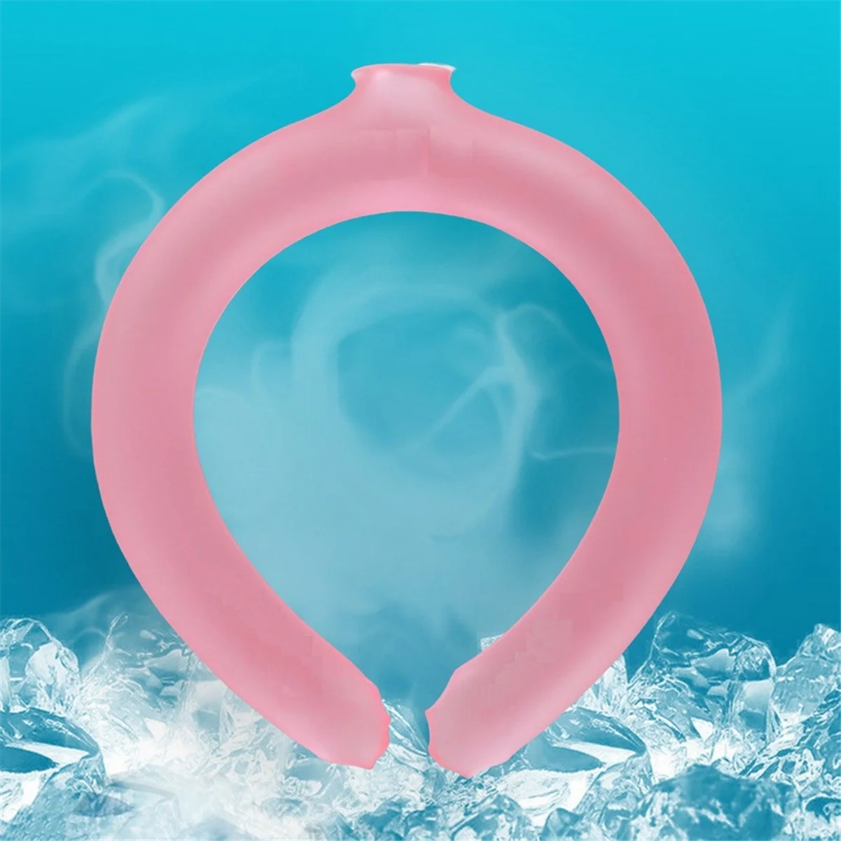 Ice Ring, Neck Ice Pack, Neck Cooling Tube, Reusable Wearable Neck Cooler for Hot Summer Weather Indoor and Outdoor